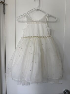 American Princess Ivory Pearl-Trim Tulle Dress for Girls